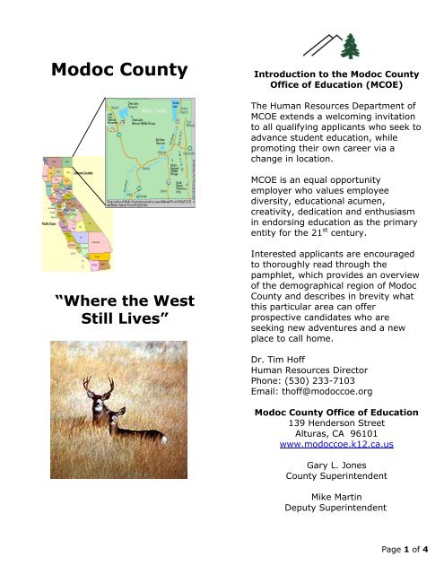 modoc county office of education